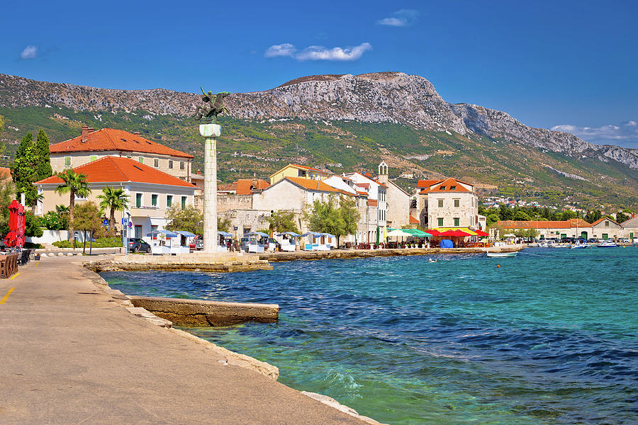 Kastel Stari landmarks and waterfront view #2 Photograph by Brch Photography