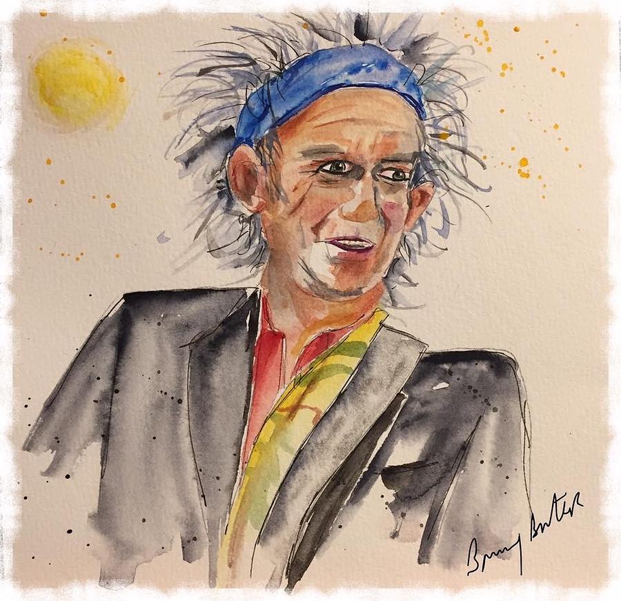 Keith Richards #2 Painting by Bonny Butler