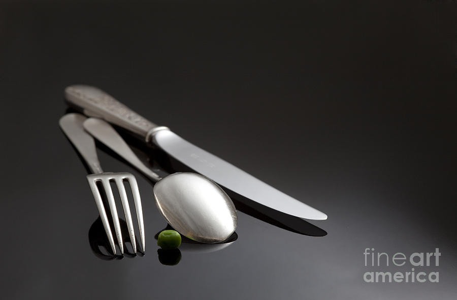 Black And White Photograph - Kitchen silverware #2 by Monika Wlodarska