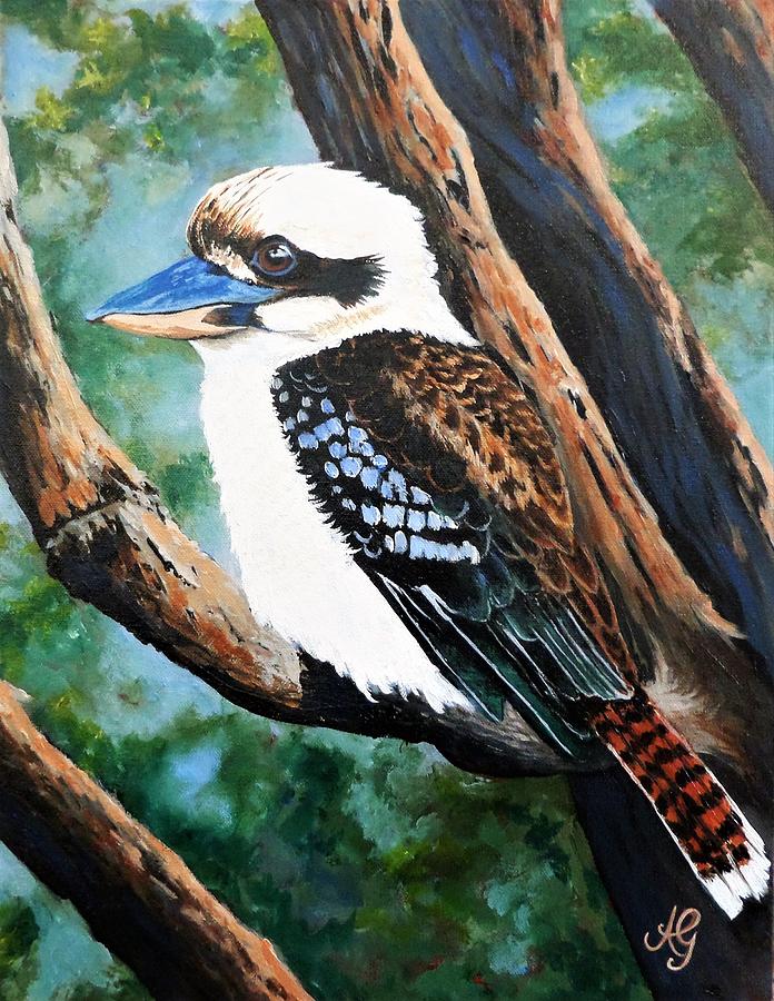 Kookaburra #1 Painting by Anne Gardner