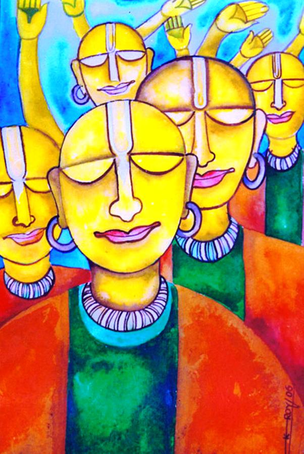 Spiritual Painting - Krishna Conciousness #2 by Pkr