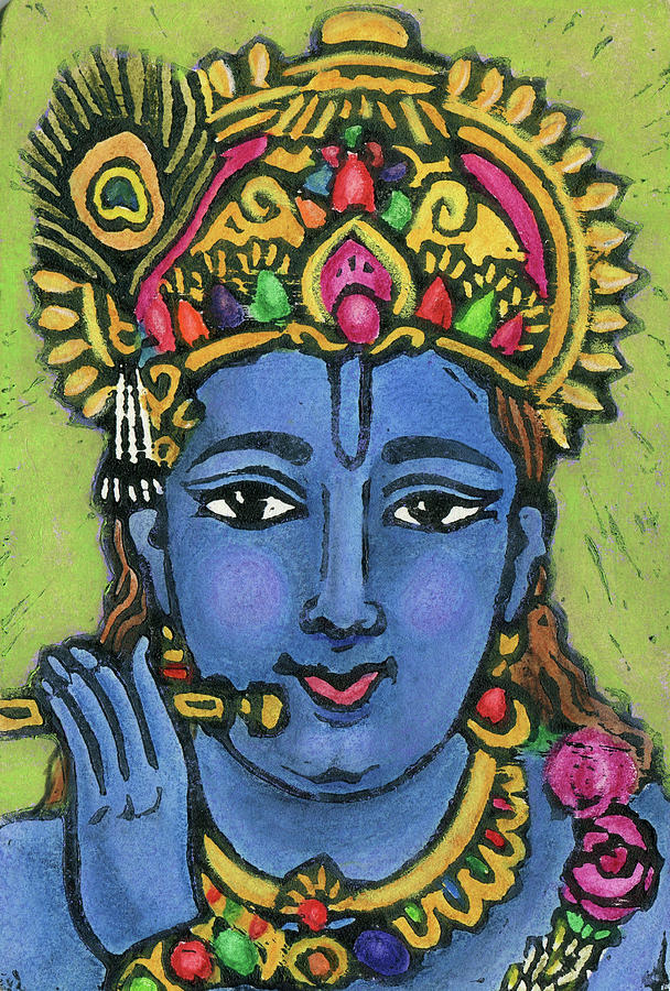 Krishna #2 Mixed Media by Jennifer Mazzucco