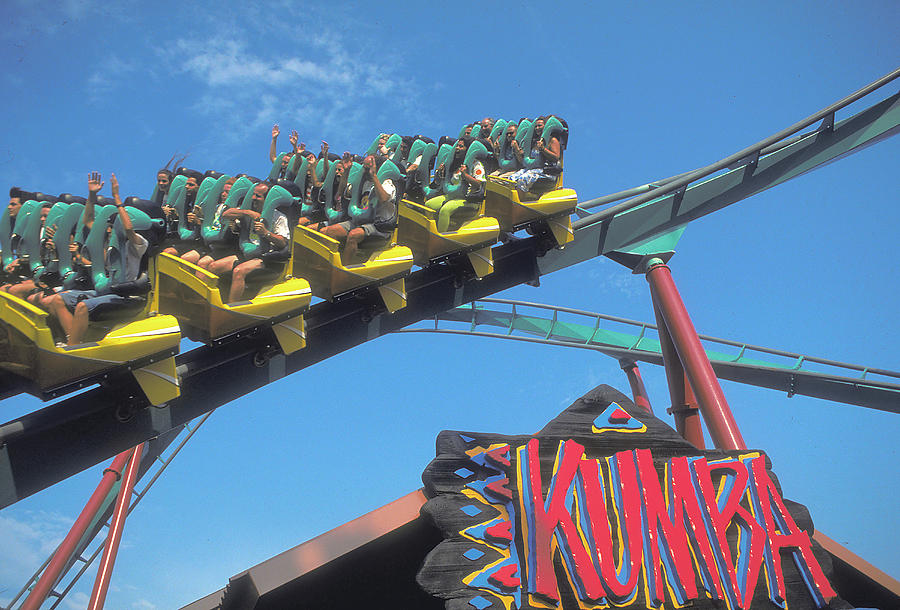 Kumba Roller Coaster At Busch Gardens In Tampa Photograph By Carl
