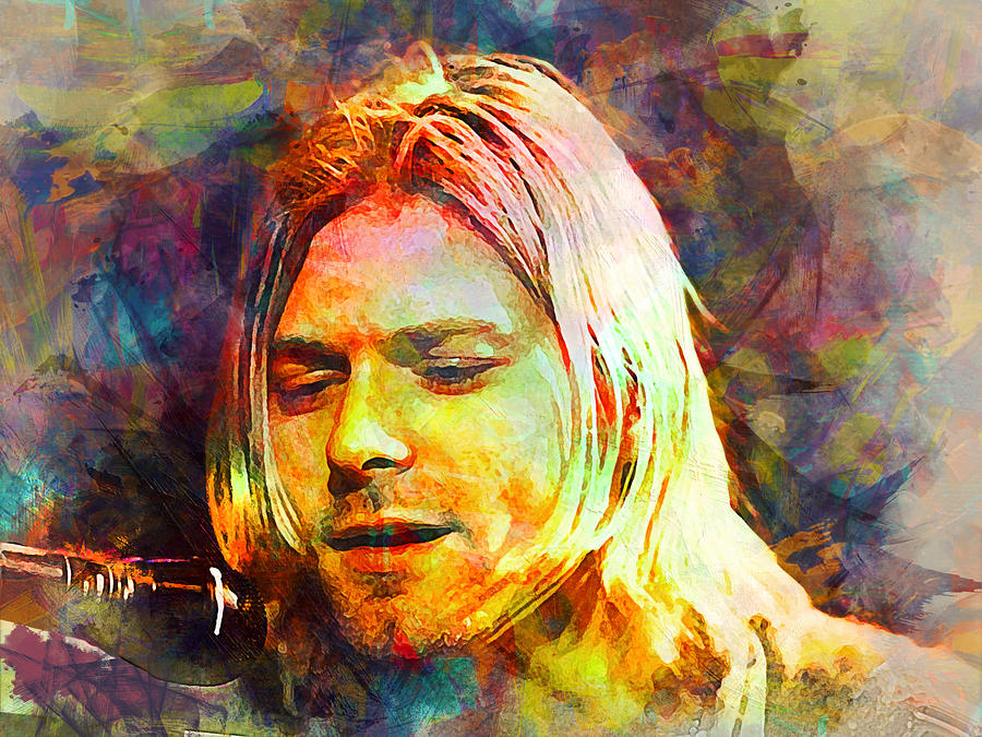Kurt Cobain. Nirvana. Digital Art by Lilia Kosvintseva