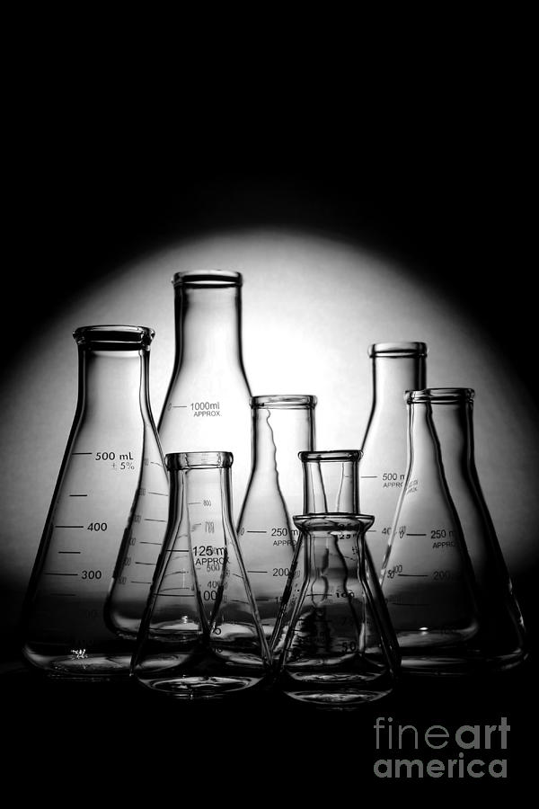 Chemistry Photograph - Laboratory Glassware in Science Research Lab #2 by Olivier Le Queinec