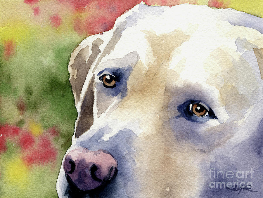 Portrait Painting - Labrador Retriever #1 by David Rogers