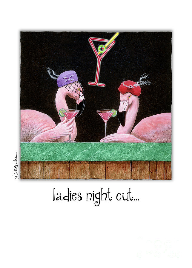 Ladies Night Out... #1 Painting by Will Bullas