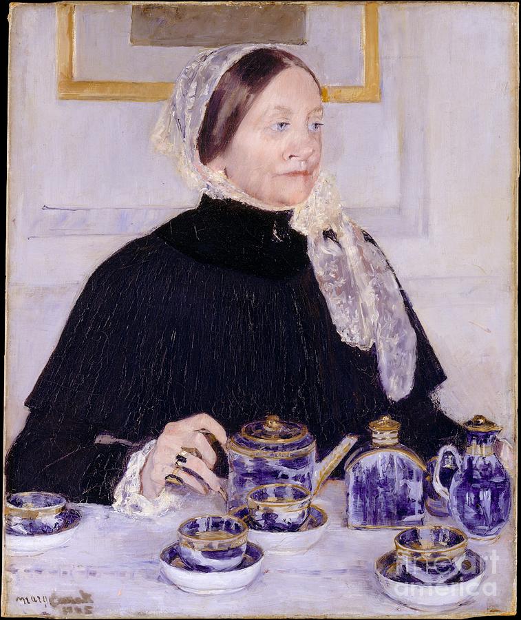 Mary Cassatt Painting - Lady at the Tea Table #2 by Celestial Images