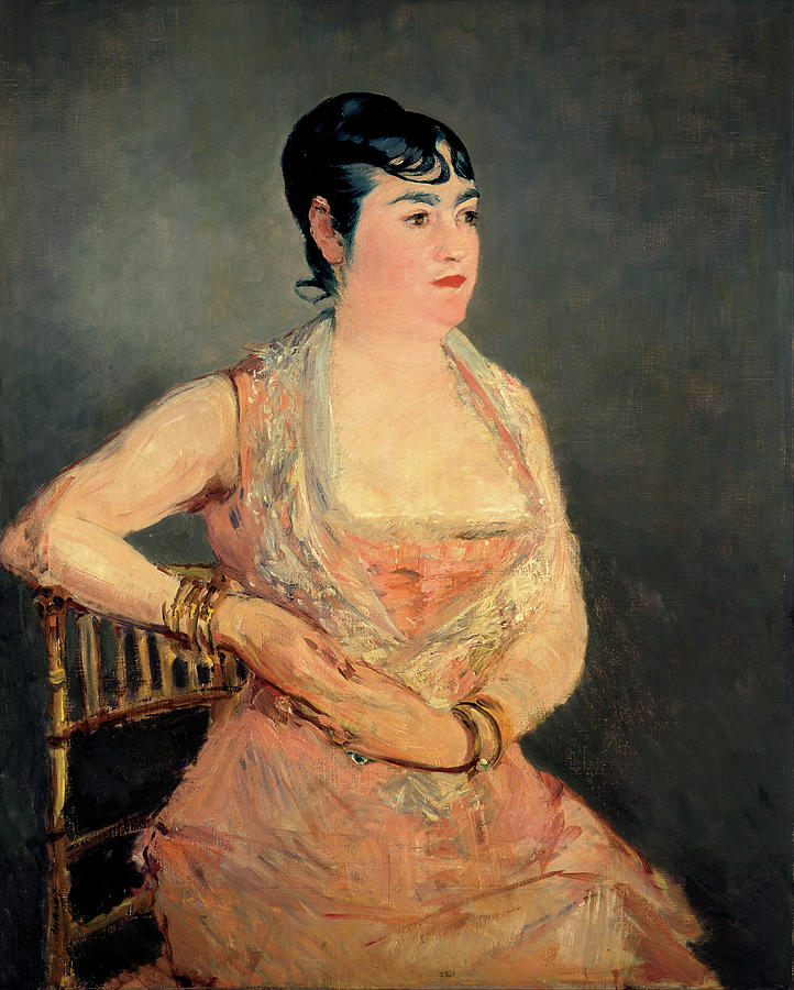 Lady in Pink #5 Painting by Edouard Manet