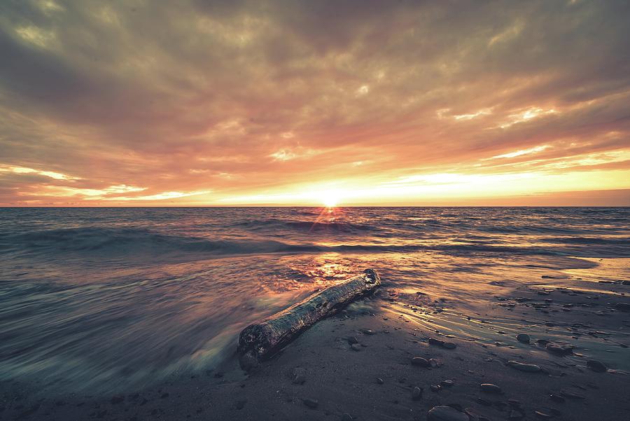 Lake Erie Sunset #3 Photograph by Dave Niedbala