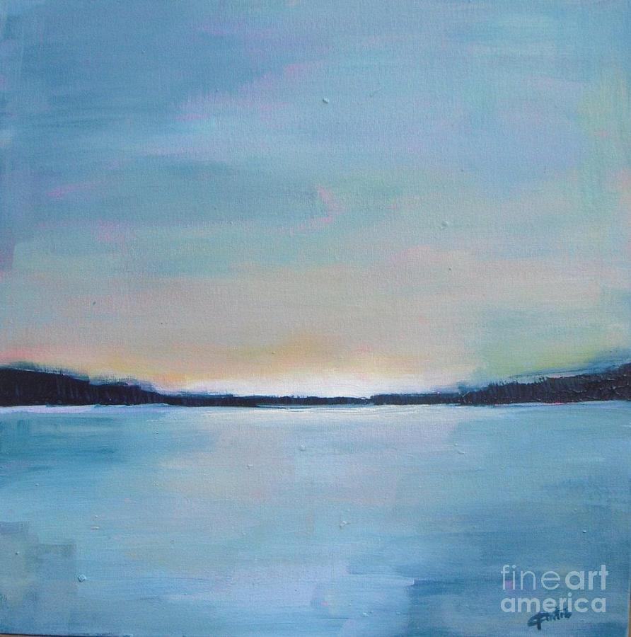 Lake Sunset Painting by Vesna Antic