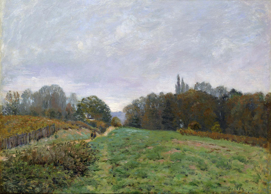 Landscape at Louveciennes #2 Painting by Alfred Sisley