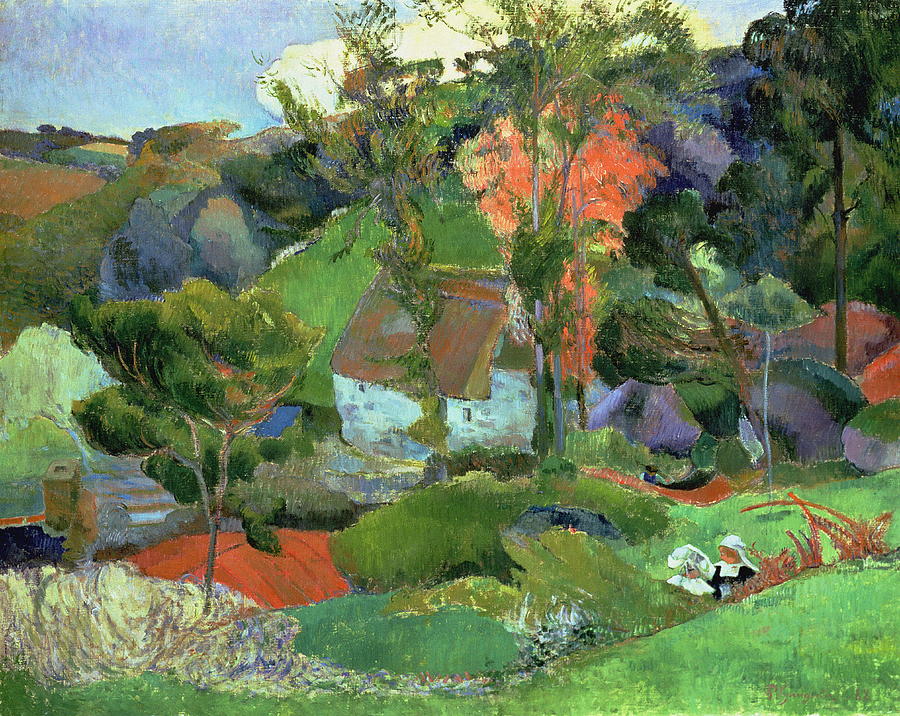 Magic Painting - Landscape At Pont Aven #2 by Paul Gauguin