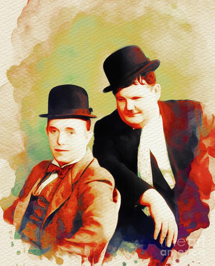 Laurel and Hardy Painting by Esoterica Art Agency