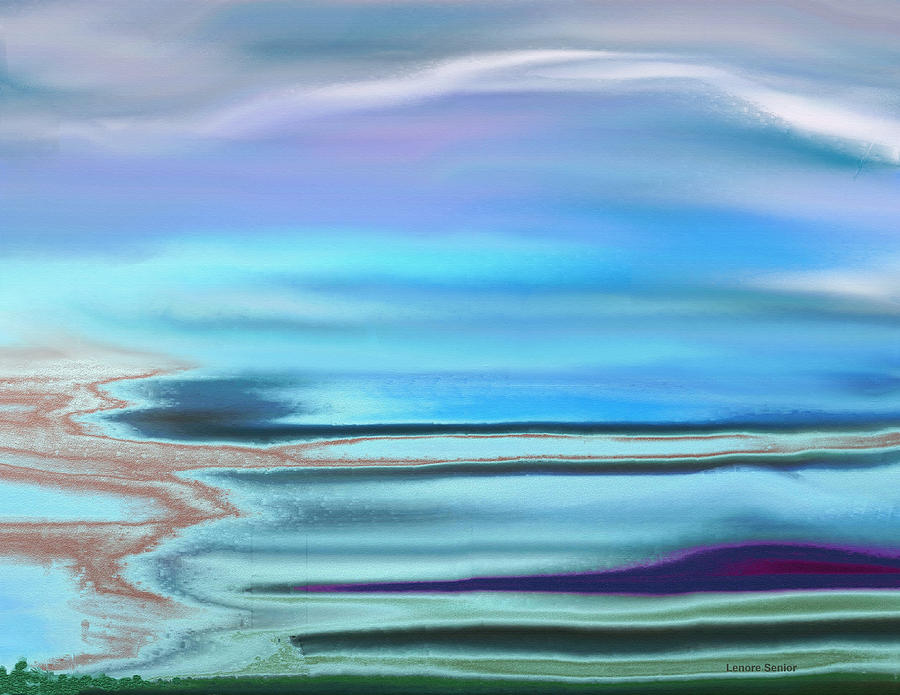 Abstract Painting - Layers of Earth and Sky #2 by Lenore Senior