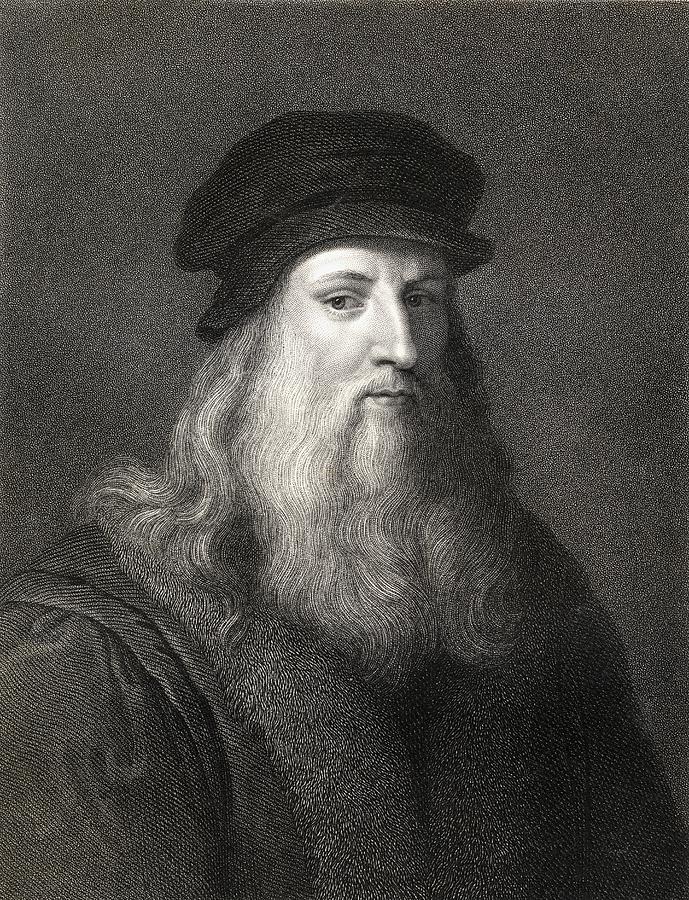 Leonardo Da Vinci 1452-1519. Florentine Drawing by Vintage Design Pics ...