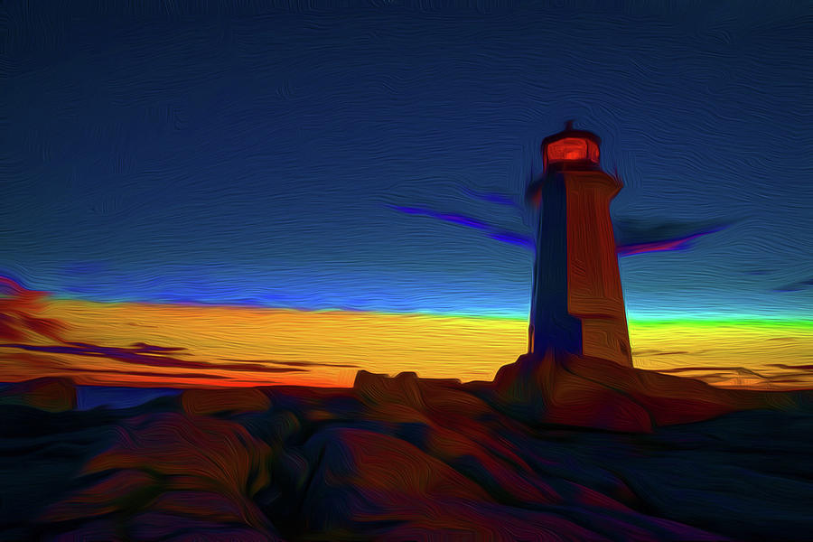 Lighthouse #2 Painting by Prince Andre Faubert