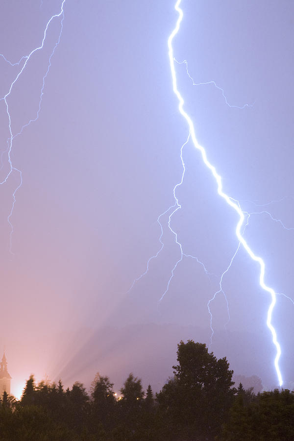 Lightning strike #2 Photograph by Ian Middleton