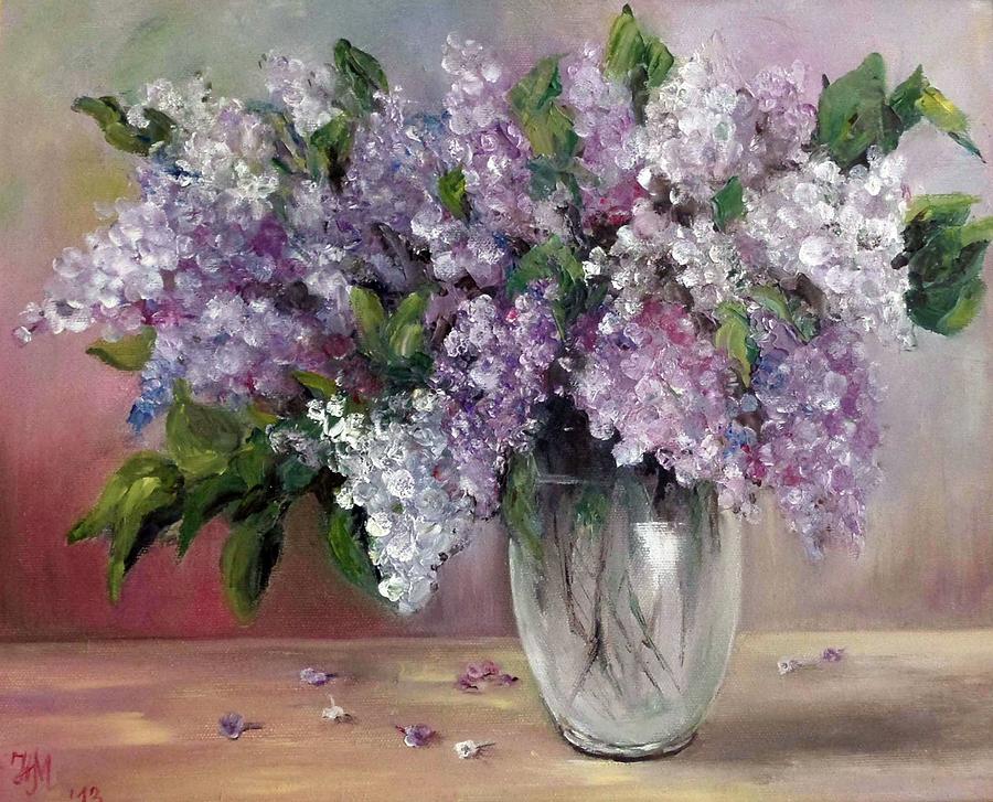 Lilac #1 Painting by Nina Mitkova