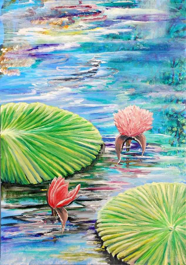 Lilies #3 Painting by Medea Ioseliani