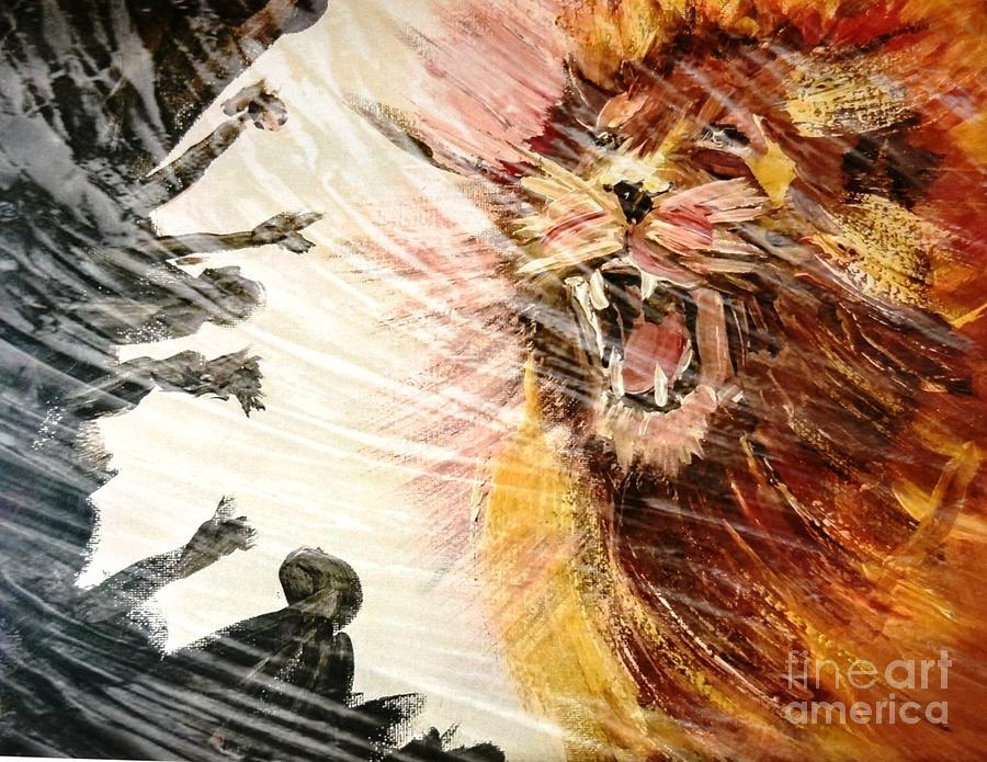 Lion of Judah #3 Mixed Media by Amanda Dinan