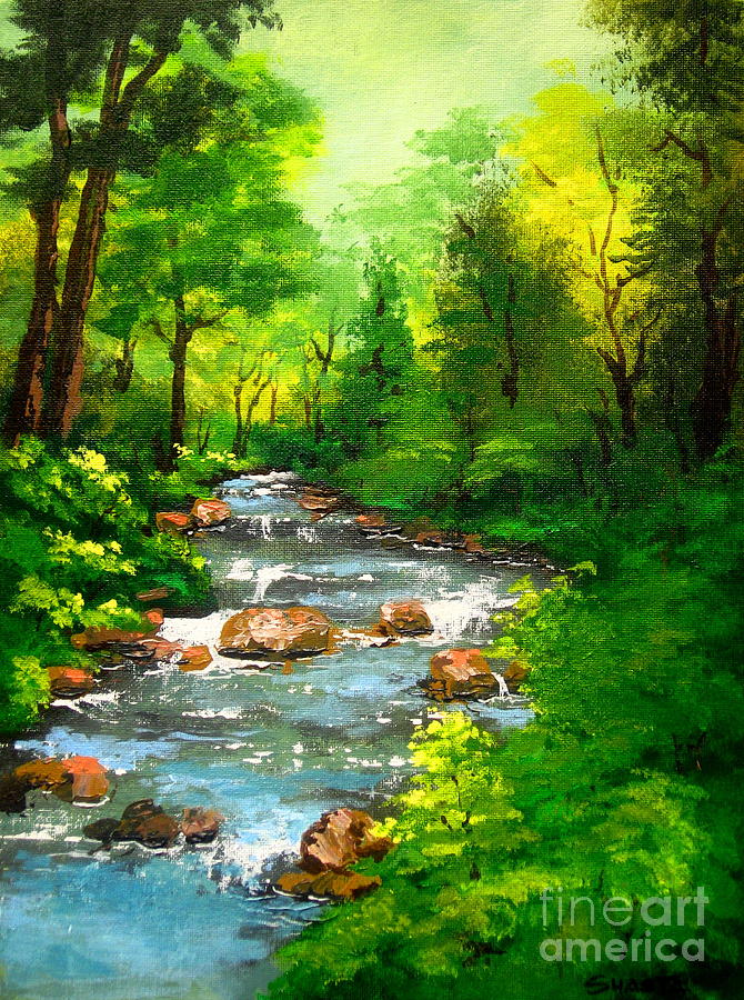 Spring Painting - Lithia  Park #2 by Shasta Eone