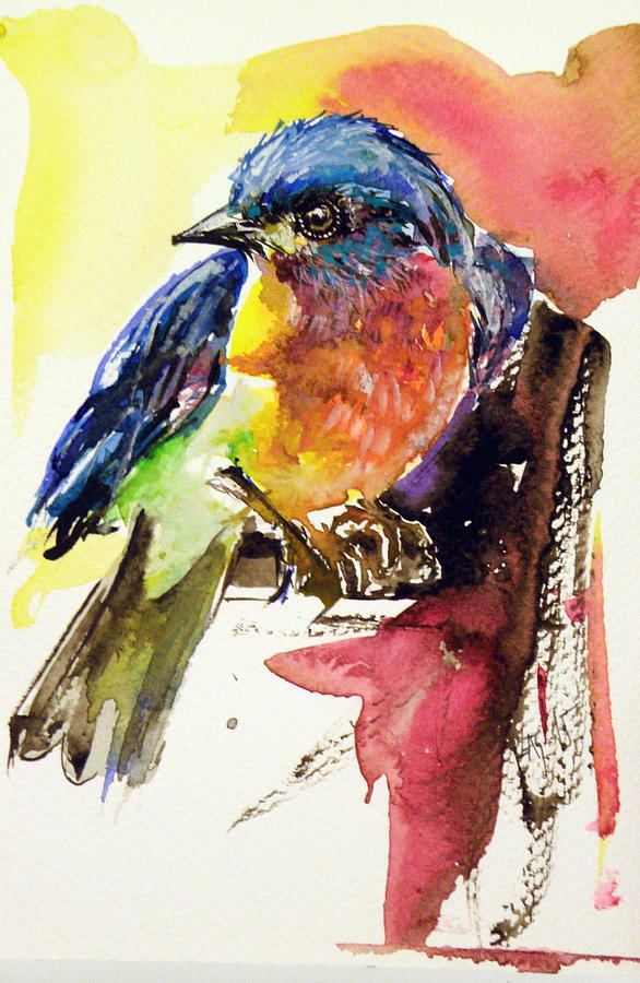 Little bird #2 Painting by Kovacs Anna Brigitta