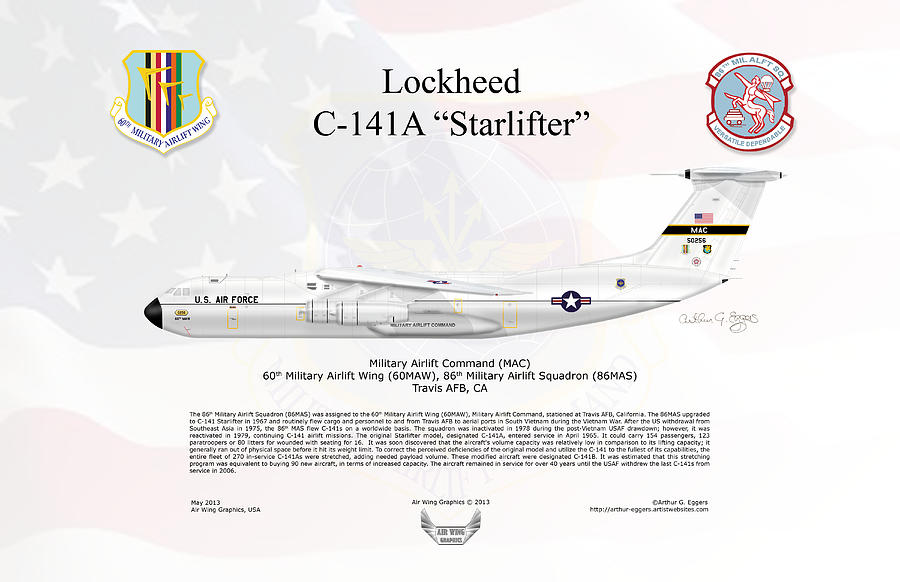 Lockheed C-141A Starlifter #2 Digital Art by Arthur Eggers