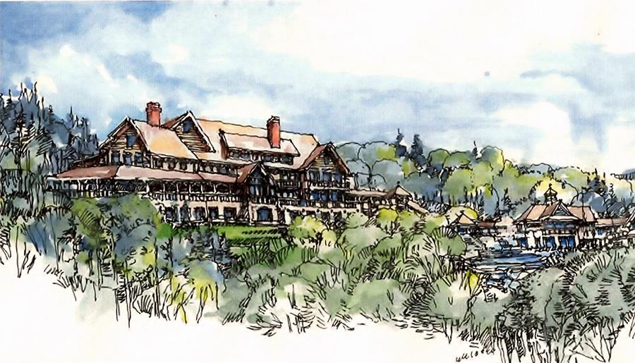 Lodge #2 Drawing by Andrew Drozdowicz