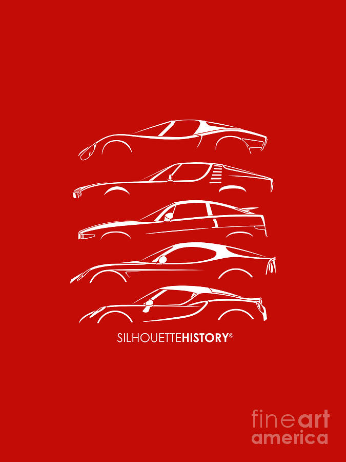 Lombard Sports Car SilhouetteHistory Digital Art by Gabor Vida - Fine ...