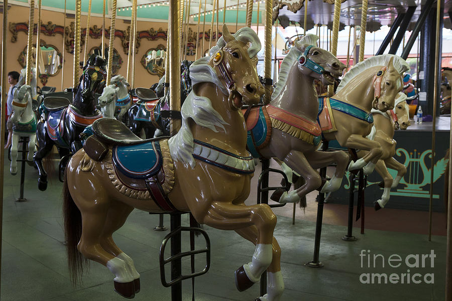 Looff Carousel Santa Cruz Boardwalk 2 Photograph by Jason O