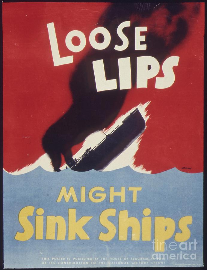 Loose Lips Sink Ships #4 Painting by Celestial Images