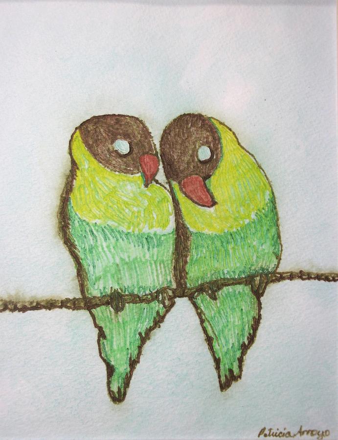 Love Birds Painting by Patricia Arroyo