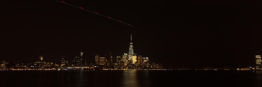 Lower Manhattan Skyline at Night #2 Photograph by Erin Cadigan