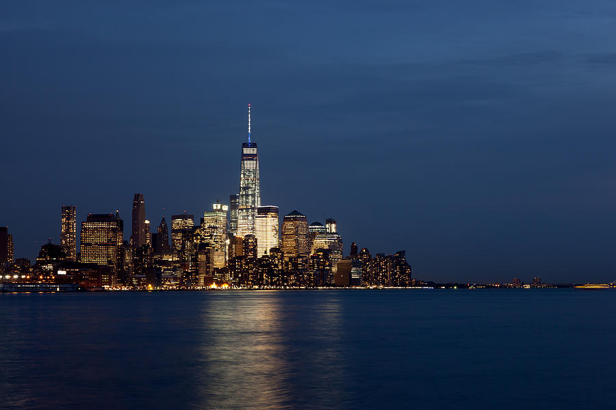 Lower Manhattan Skyline at Twilight #2 Photograph by Erin Cadigan