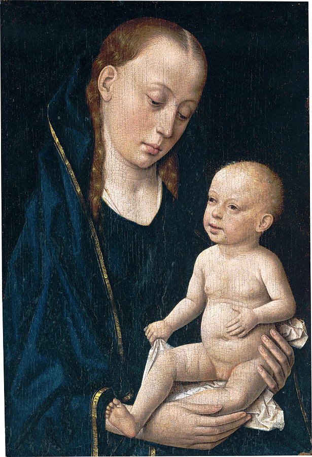 Madonna And Child #2 Painting by Dirck Bouts