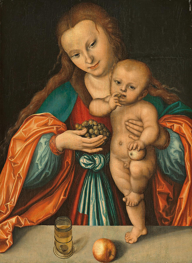 Madonna and Child #2 Painting by Lucas Cranach the Elder