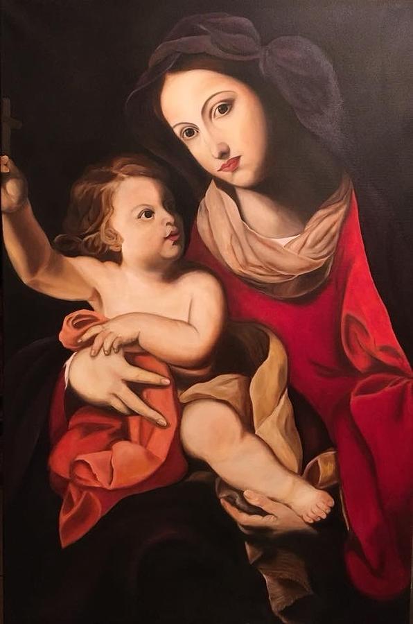 Madonna and child #4 Painting by Renata Bosnjak