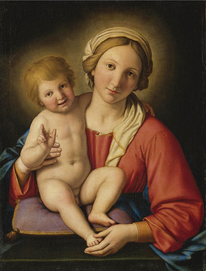 Madonna and Child #1 Painting by Sassoferrato