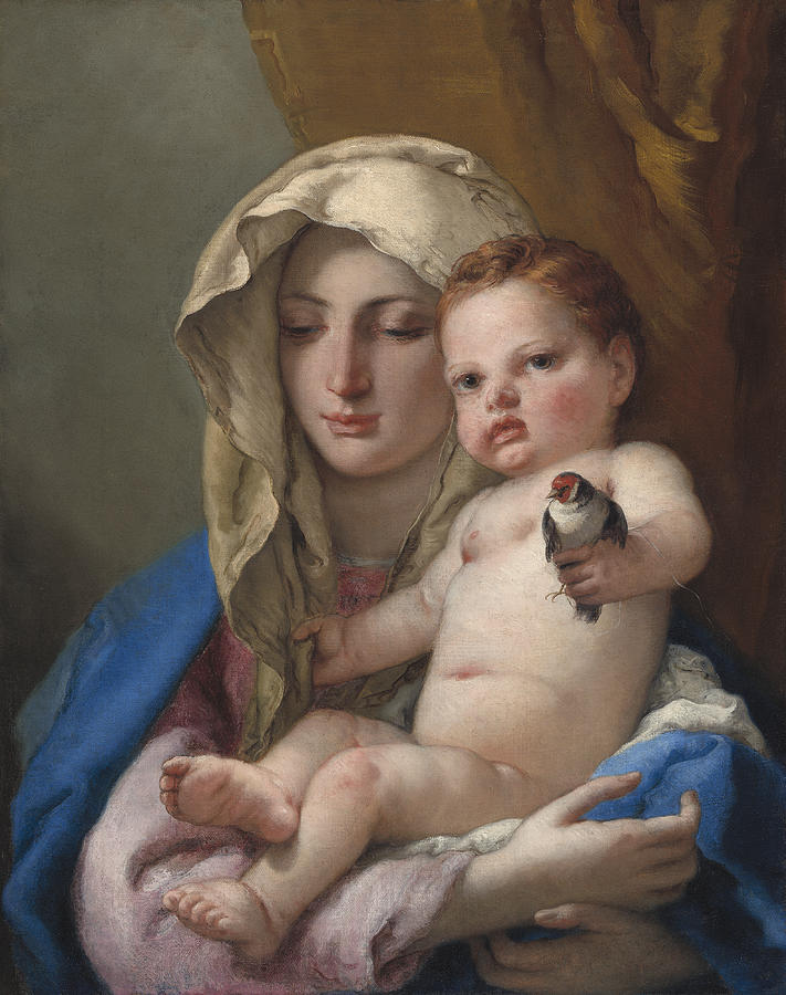 Giovanni Battista Tiepolo Painting - Madonna of the Goldfinch by Giovanni Battista Tiepolo