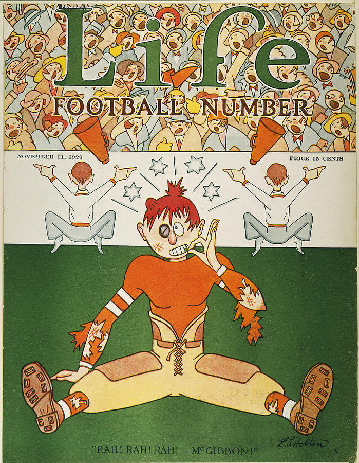 Football Drawing - Life Magazine Cover, 1926 by Granger
