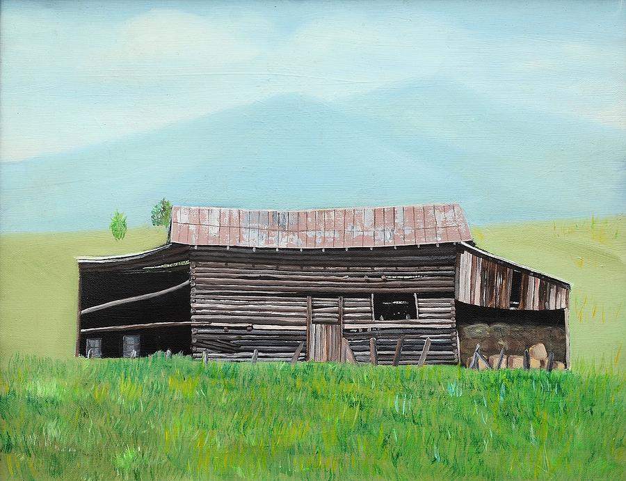 Maggie Valley NC Barn #1 Painting by Dena Hall