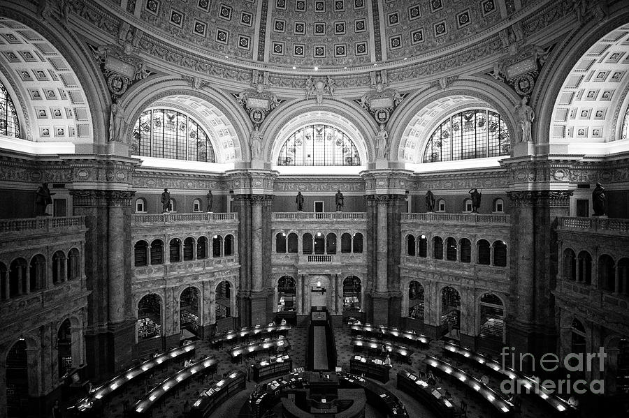 Main Reading Room In The Library Of Congress Thomas Jefferson Main Building Washington Dc Usa