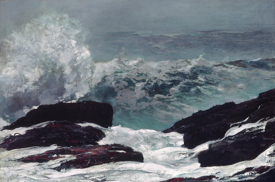 Maine Coast, from 1896 Painting by Winslow Homer Maine Coast, from 1896 Painting by Winslow Homer