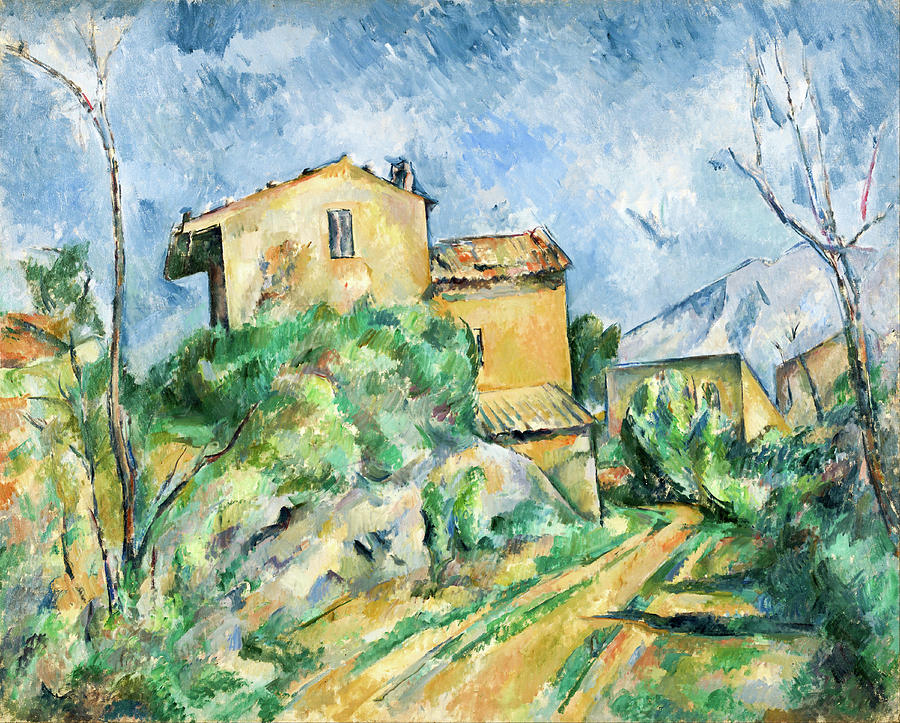 Tree Painting - Maison Maria with a View of Chateau Noir #2 by Paul Cezanne