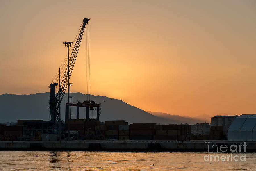 Malaga Harbour sunset #2 Photograph by Rod Jones