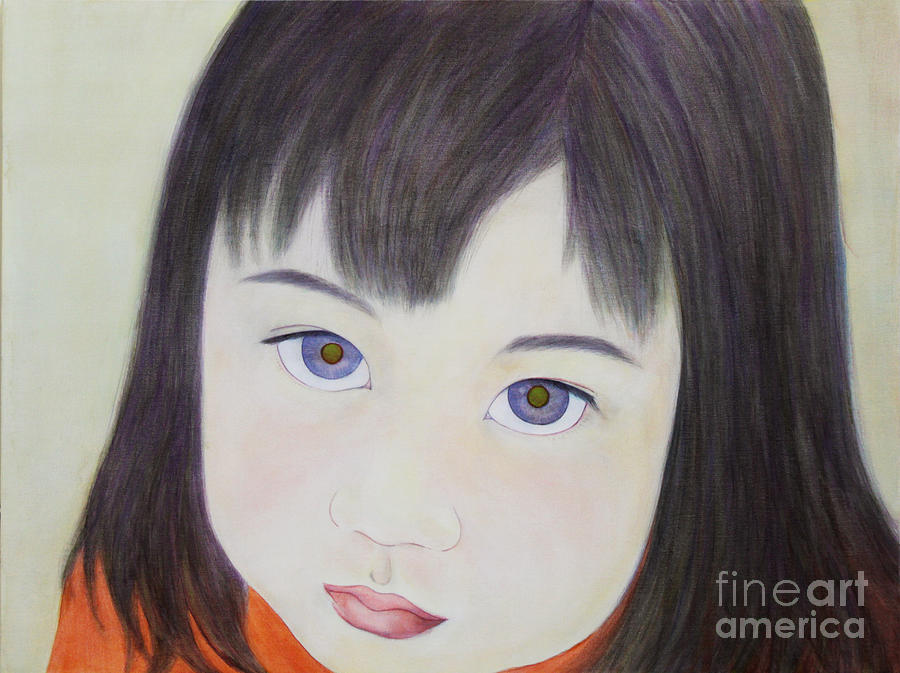 Manazashi or Gazing Eyes #4 Painting by Fumiyo Yoshikawa