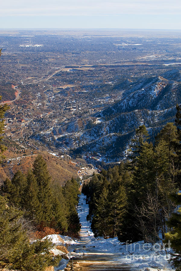 Manitou Incline in Winter #2 Photograph by Steven Krull