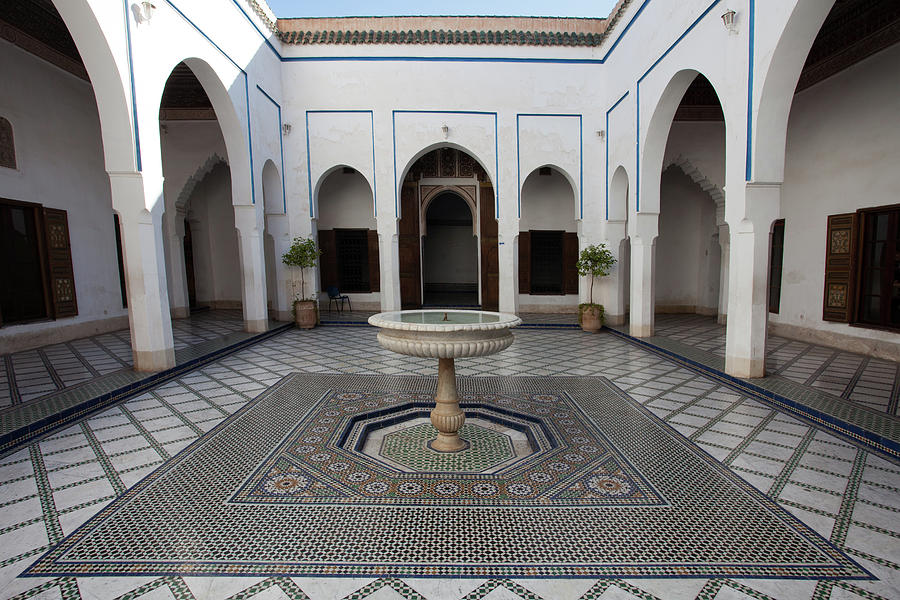 Marble-paved Courtyard in Bahia Palace #2 Photograph by Aivar Mikko