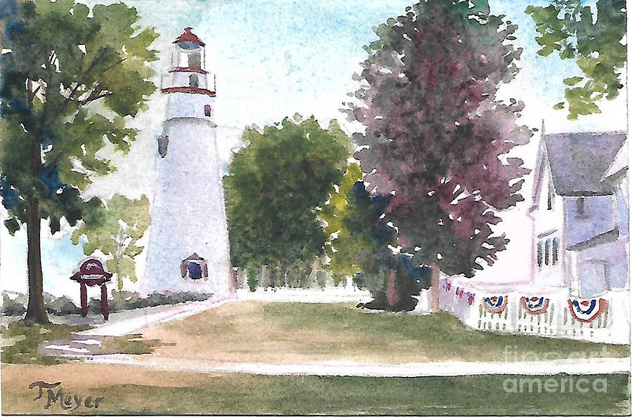 Marblehead Lighthouse #2 Painting by Terri  Meyer
